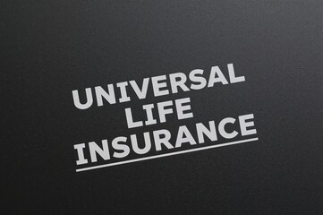 Permanent Life Insurance Featuring Investment Savings, Loan Choices, and Adjustable Premiums, Text Concept on Card