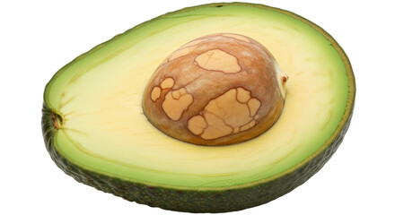 Isolated Cut avocado