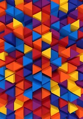 Obraz premium Colorful Triangles Pattern
