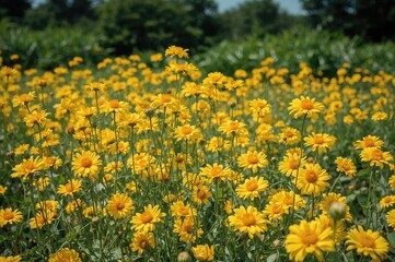 Obraz premium Blooms cultivated on the agricultural land