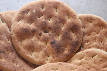 Khobz Close Up, Traditional Moroccan Bread