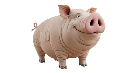 Isolated Pig Cartoon Character
