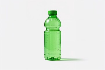 Obraz premium Eco-friendly plastic sports bottle against a white backdrop