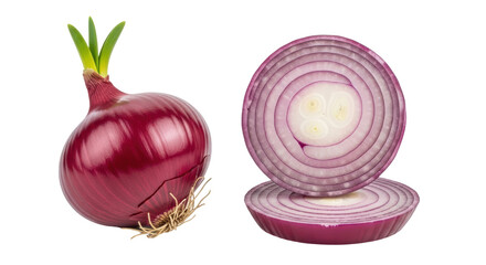 Isolated red onion