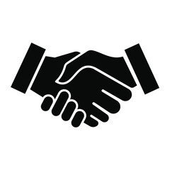 Business agreement handshake or friendly handshake line art icon for apps and websites
