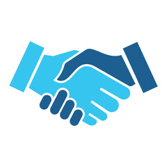 Handshake icon vector design illustration on a white background
