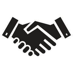 Business agreement handshake or friendly handshake line art icon for apps and websites
