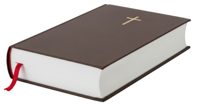 Isolated Closed Brown Bible