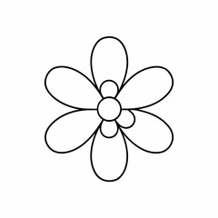 Chamomile Flower Line Art – Clean Vector Outline
