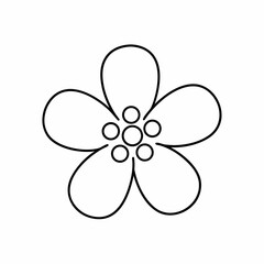Chamomile Flower Line Art – Clean Vector Outline