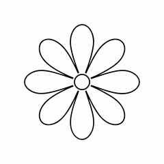 Chamomile Flower Line Art – Clean Vector Outline