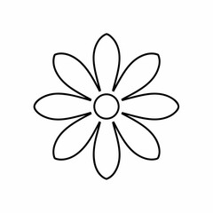 Chamomile Flower Line Art – Clean Vector Outline