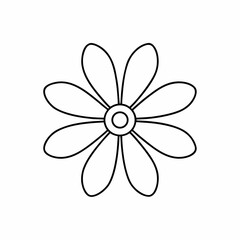 Chamomile Flower Line Art – Clean Vector Outline