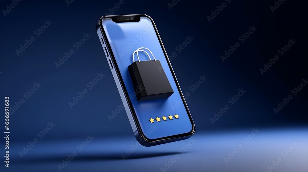 Poster secure smartphone with padlock icon on screen