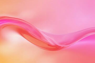 Naklejka na ściany i meble Vivid Neon Pastel Horizon with Smooth Gradient Background. Red and Pink Soft Focus Texture.