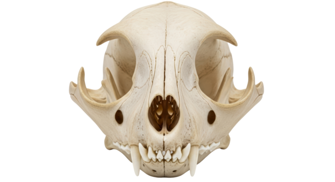 Isolated Cat Skull