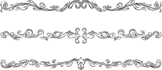 Fototapeta premium Minimalist Hand-Drawn Arrow and Heart Dividers