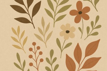 Vintage floral pattern illustration.