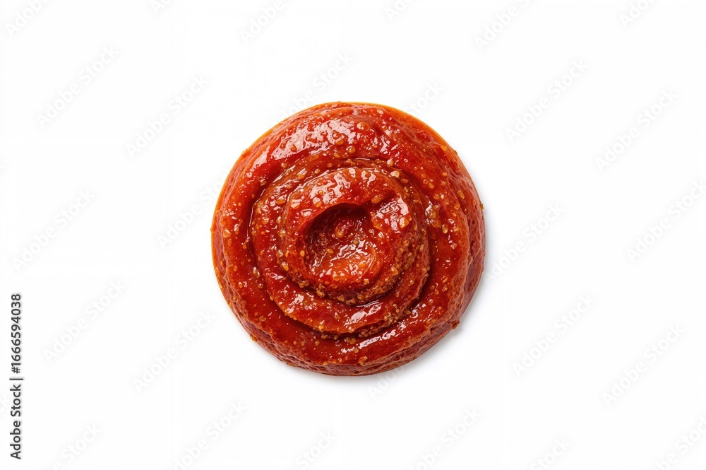 Poster isolated red chili paste in white background with clipping path