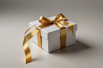 gift box with gold ribbon