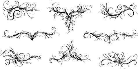 Minimalist Hand-Drawn Arrow and Heart Dividers