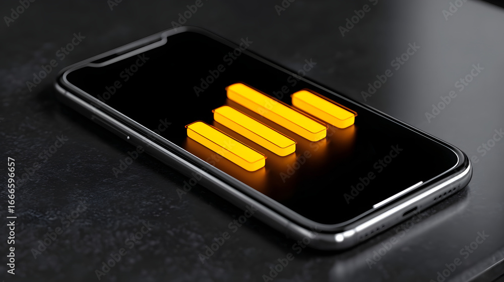 Poster loading progress bars on a smartphone screen