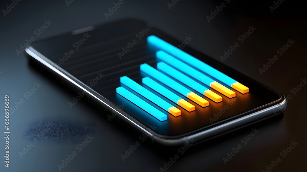 Aufkleber smartphone display with colorful app interface