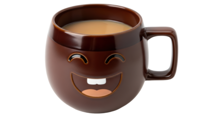 Isolated Coffee Mug with Smiley Face