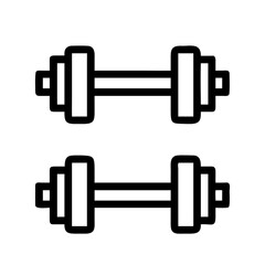 Set of Dumbbell Vector Icons for Fitness, Gym, Strength Training, Workout, Sports Equipment Designs. Dumbbell and Barbell Silhouette Icons -Weightlifting Vector Set made by adobe illustrator