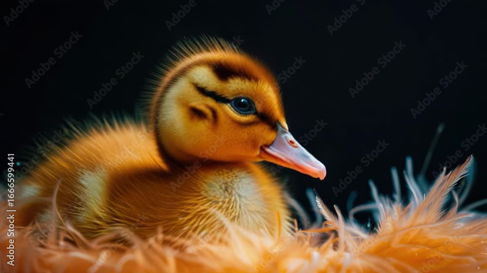 Poster a close-up view of a duck's distinctive beak, perfect for highlighting unique features or adding det