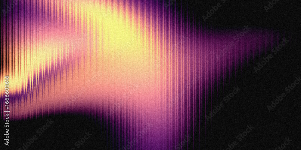 Poster a vibrant abstract background features a glowing yellow and pink light effect with vertical lines an