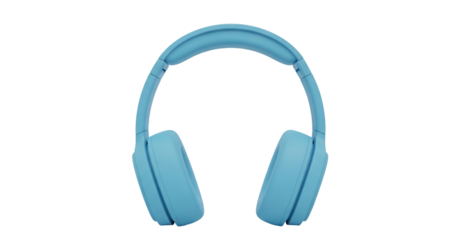 Isolated Blue Headphones