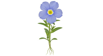 Isolated Blue Flax Flower