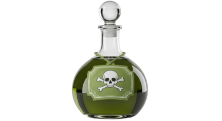 Isolated Poison Bottle