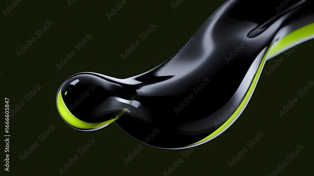 Poster futuristic abstract design with dynamic liquid swirl