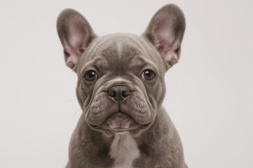 Fototapeta premium Adorable Blue Lilac Gray French Bulldog Puppy