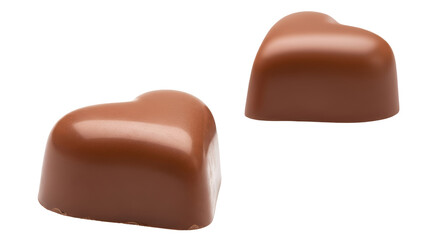 Isolated Chocolate Hearts