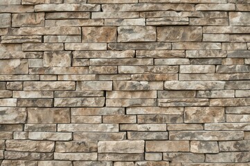 Fototapeta premium Flat natural stone wall facing