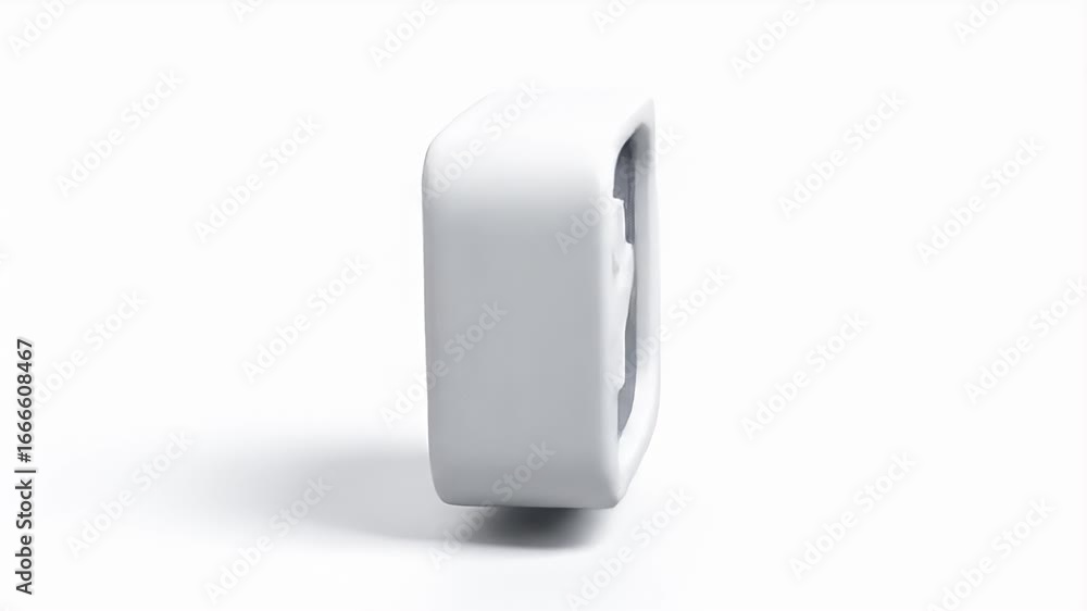 Poster 3d animated icon: person symbol rotating on white background