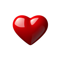 Fototapeta premium Shiny red heart shape on black background