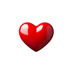 Obraz premium Shiny red heart symbol reflecting love and affection on black background