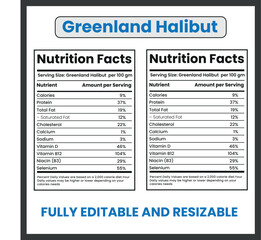 Greenland Halibut Fish Clipart