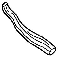 Licorice Root Line Art – Clean Vector Outline