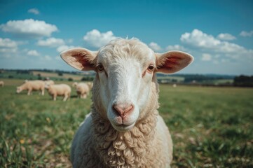 Obraz premium Leader of a pale sheep