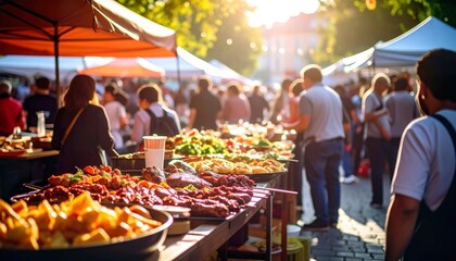 Jedzenie rynek ludzie 1