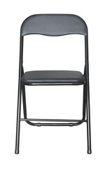 Black metal folding chair