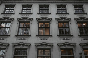 Obraz premium Facade of a Grey Structure
