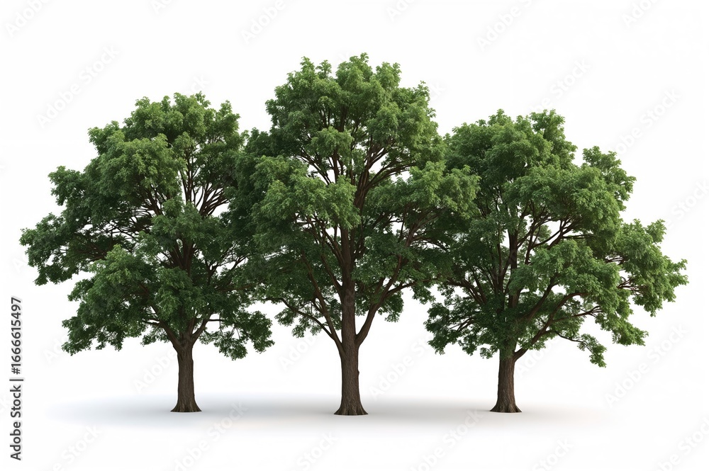 Poster cluster of trees standing alone against a plain backdrop