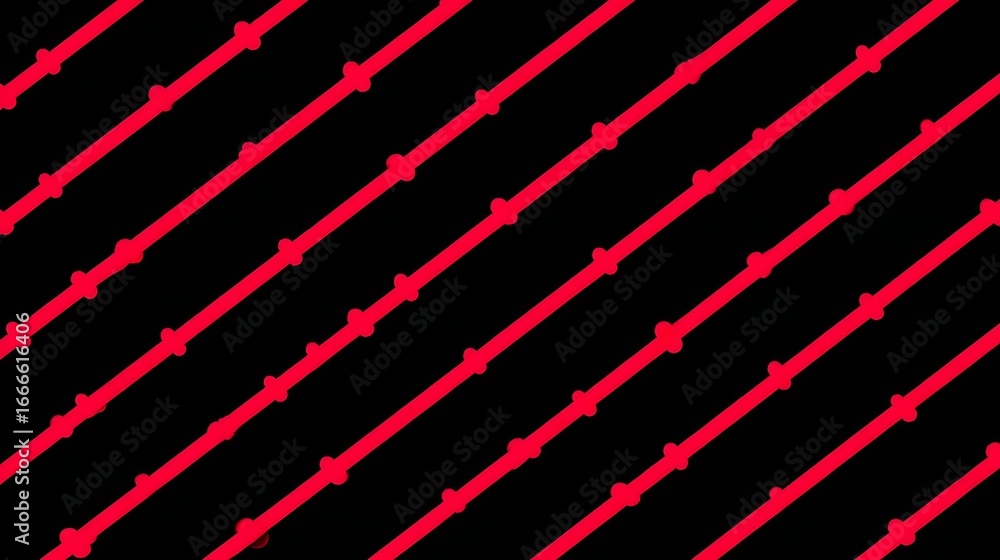 Poster vibrant abstract diagonal lines pattern in red and black