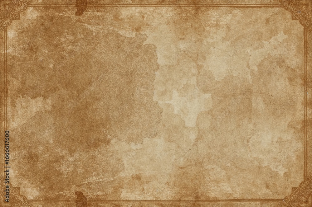 Poster retro distressed paper texture with abstract vintage design and frame